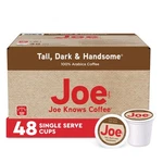 Joe Knows Coffee Single Serve Cups Pods And Capsules, Tall Dark 48 Count. Fixed Price $45.73.