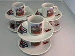 Espresso Coffee Cup Set 12 Pc Saucer Cuban Flag Tacita Cafesito Bandera Taza. Fixed Price $19.99.