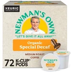Newman's Own Organics Special Decaf Coffee, Keurig K-cup Pod, Medium Roast, 72CT. Fixed Price $42.39.