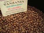 Tanzania Kilimanjaro Coffee Beans Peaberry Medium Roasted 5 Lbs In 1 Pound Bags. Fixed Price $63.95.