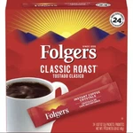 Folgers Classic Medium Roast Instant Coffee (24 Single Serve Packets/box). Fixed Price $11.92.