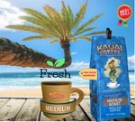 Kauai Coffee 100% Hawaiian Medium Roast Ground 7 Oz Free Shipping. Fixed Price $28.50.