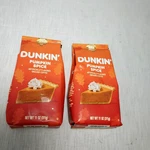 Lot Dunkin Donuts Pumpkin Spice Ground Coffee 11OZ Bags 07/26 Total 22OZ. Fixed Price $21.10.