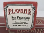 Play-rite Player Piano Roll "san Francisco" Open Your Golden Gate # 820-A. Fixed Price $5.95.