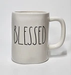 Rae Dunn Artisan Collection By Magenta "blessed" White Coffee Mug/cup Ceramic. Fixed Price $13.87.