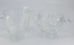 Vintage Cream And Sugar Set Classic Clear Cut Glass Elegant Dining Coffee Bar 3". Fixed Price $9.99.