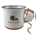 New Market Finds Coffee Mug Hello Fall W/truck & Pumpkin Harvest Autumn. Fixed Price $12.95.