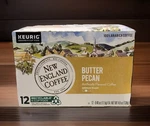 New England Coffee Butter Pecan Medium Roast Single Serve K-cup Pods, 12CT Box.. Fixed Price $17.97.