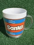 Vintage Sanka Decaffeinated Coffee Insulated 10 Oz Mug Cup Lacrosse Catbirds. Fixed Price $20.00.