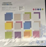 Creative Memories Bright Delight Designer Paper Pack Smooth Multicolor 12X12. Fixed Price $10.00.