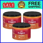 Folgers Colombian Ground Coffee, Medium Roast, 22.6 Oz Canister, 3PACK. Fixed Price $36.50.