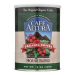 Cafe Altura - Organic Ground Coffee House Blend Case 6 12 Oz.. Fixed Price $121.94.
