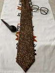 Robert Charles Black Coffee Java Beans Print Silk Tie Made Italy Pristine. Fixed Price $47.00.