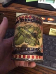 4.5 Red White San Francisco. California Sweet Peas Advertising Food Can. Fixed Price $39.00.