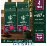 Verona Ground Coffee Dark Roast 7LBS Starbucks Caffe 28OZ X 4 Bags. Fixed Price $51.90.