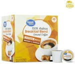 Great Value 100% Arabica Breakfast Blend Medium Roast Ground Coffee Pods, 48 Ct. Fixed Price $14.49.