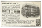 Chicago Il 1900 Grand Pacific Hotel C.f. Blanke Coffee Ad-faust Mocha-st Louis. Fixed Price $19.99.