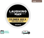 Laughing Man Colombia Huila Dark Roast Coffee Keurig K-cups. Fixed Price $31.98.