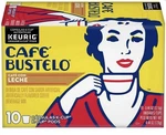 Cafe Bustelo Con Leche Sweet Creamy Coffee Keurig K-cups Pods, 10 Count. Fixed Price $21.00.