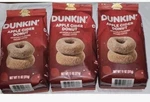3 New Dunkin Apple Cider Donut Artificially Flavored Ground Coffee 11 Oz Bags. Fixed Price $32.99.