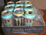 (8) Monster Coffee Java 300 French Vanilla & (1) Nitro Cold Brew Sweet Black Can. Fixed Price $59.99.