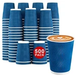 Lamosi 500-COUNT 12 Oz Insulated Paper Coffee Cups Bulk, Disposable Corrugate.... Fixed Price $135.51.