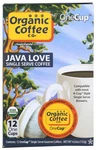 Organic Coffee Java Love Single Serve Ground 12 Count Ct 4.65 Oz. Fixed Price $84.99.