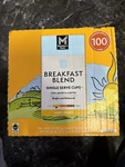 Members Mark Light Roast Coffee Pods, Breakfast Blend, 100 Ct.. Fixed Price $42.99.