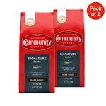 Pack Community Coffee Signature Blend Dark Roast Ground 12OZ Bag. Fixed Price $27.99.