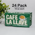 Cafe Llave Espresso Coffee 10 Oz Each - Lot 24 Pack Ground. Fixed Price $169.99.
