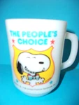 Vtg 1980 Snoopy Peanuts The Peoples Choice Coffee Tea Cup Mug Anchor Hocking. Fixed Price $37.95.