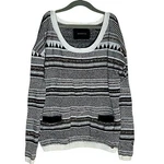 Maison Scotch Star De La Saison Metallic Striped Wool Blend Sweater Xs Euc. Fixed Price $22.00.
