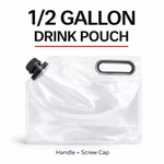Clear 1/2 Gallon Beverage Bags W/ Handle & Cap Drink Pouches To Go 5-100 Pack. Fixed Price $190.99.