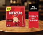 1 Pack X Nescafe 3 Blend & Brew Original Instant Coffee 25 Sticks. Fixed Price $17.99.