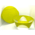 Tupperware Clear Impressions Margarita Yellow Green Storage Bowl #5531. Fixed Price $14.95.