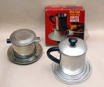 Lot Two Drip Coffee Makers Stainless Steel Aluminum One Cup Camping Compact. Fixed Price $34.99.