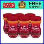 (6 Pack) Folgers Classic Roast Instant Coffee, 12 Oz Jar. Fixed Price $59.76.