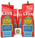 Lion Coffee Toasted Coconut, Ground, Light Roast, Four 10 Ounce Bags With.... Fixed Price $60.22.