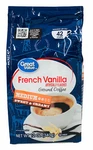 Great Value French Vanilla Medium Roast Ground Coffee 12 Oz. Fixed Price $10.21.