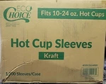 10-24 Oz. Kraft Coffee Cup Sleeve Jacket Clutch 1200/CASE New. Fixed Price $39.99.