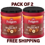(pack 2) Folgers Toasty Hazelnut Artificially Flavored Ground Coffee, 9.6 Oz. Fixed Price $13.45.