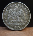 1885 Pi Potosi Mexico 25 Centavos 2ND Republic. Fixed Price $45.00.