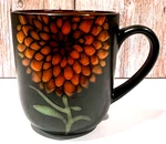 Gibson Home Gardenia Cafe 16 Oz. Coffee Tea Mug Embossed Orange Flower Nice. Fixed Price $14.99.