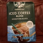 Starbucks Iced Coffee Blend Signature Black Arabica Med Ground Crafted For Cold. Fixed Price $17.95.