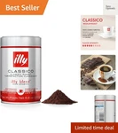 Caffe Medium Roast Espresso Classico Ground Coffee, 8.8 Oz. Fixed Price $23.99.