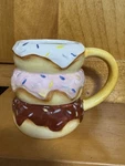 Room Essentials Donut Stack Mug Ceramic Coffee Cup Sprinkles Lightweight Novelty. Fixed Price $15.00.