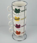 Canada Maple Leaf Coffee Cappuccino Mugs Cup Stack Set 4 Vacation Bed Breakfast. Fixed Price $20.02.