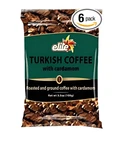 New Elite Turkish Coffee With Cardamom Roasted And Ground 3.5 Oz. Pk 6.. Fixed Price $185.33.