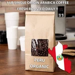 1 Lb Peruvian Organic Roasted Coffee Whole Bean, Ground - Arabica. Fixed Price $17.59.