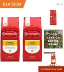 Medium Dark Roast Coffee & Chicory Blend, 32 Ounce Bags (2 Pack) - Quality First. Fixed Price $69.99.